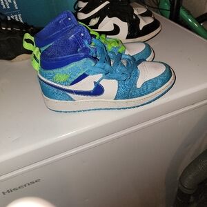 Nike Kids Blue and White Shoes
